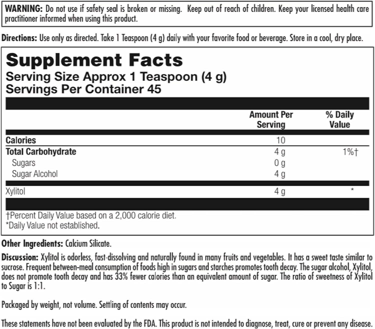 Kal Xylitol Powder, 6 Ounce : Grocery & Gourmet Food
