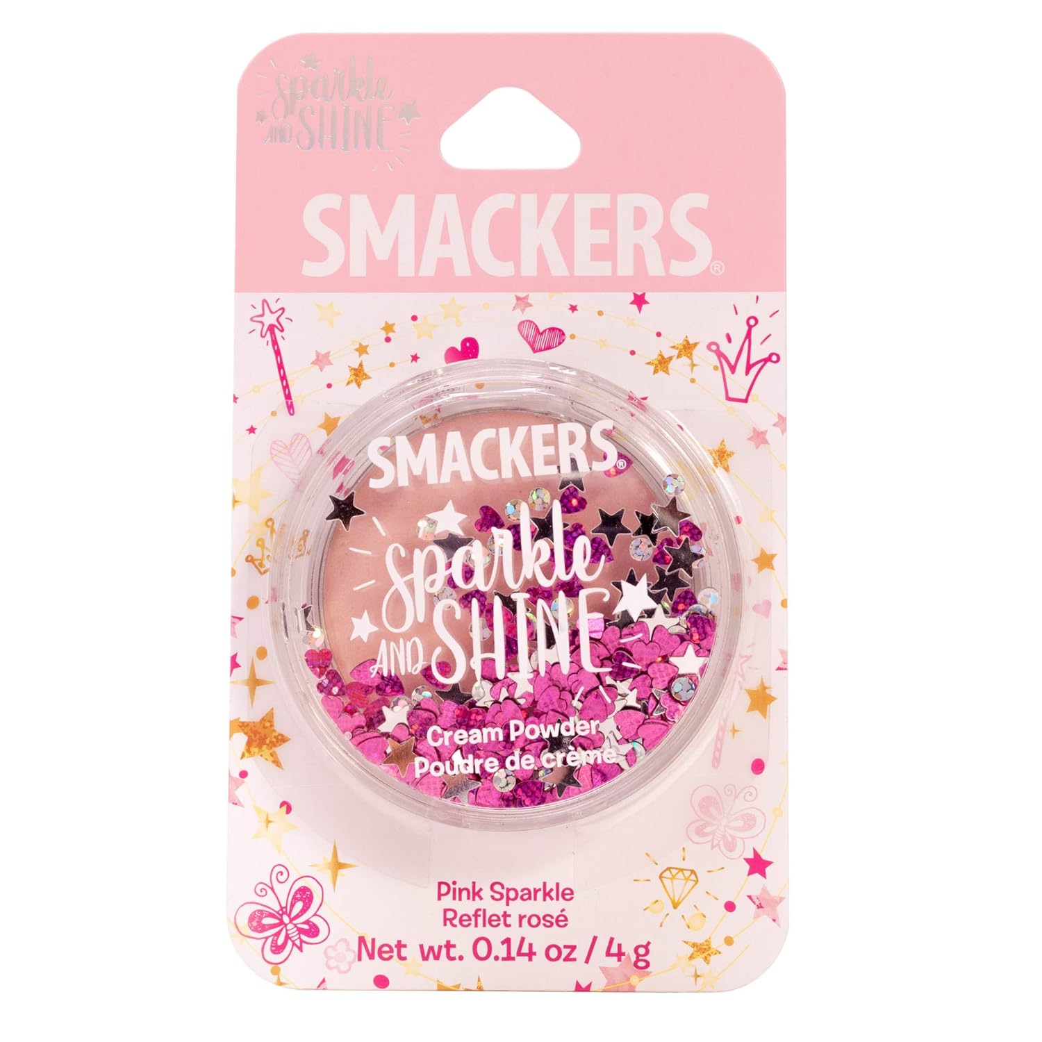 Lip Smacker Sparkle & Shine Cream Powder, Pink Sparkle, 0.14 Ounce, Highlighter, Blush, Eyeshadow : Beauty & Personal Care
