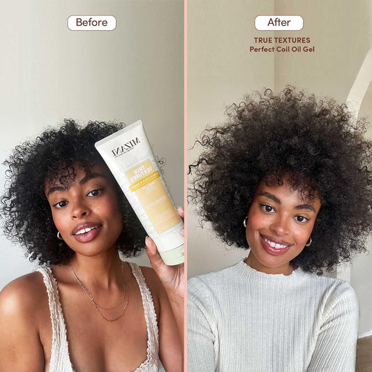 Mizani True Textures Perfect Coil Oil Gel - Curly Hair Gel Styler, Moisturizes And Fights Frizz With Coconut Oil, Paraben & Silicone-Free, For Curly & Dry Hair