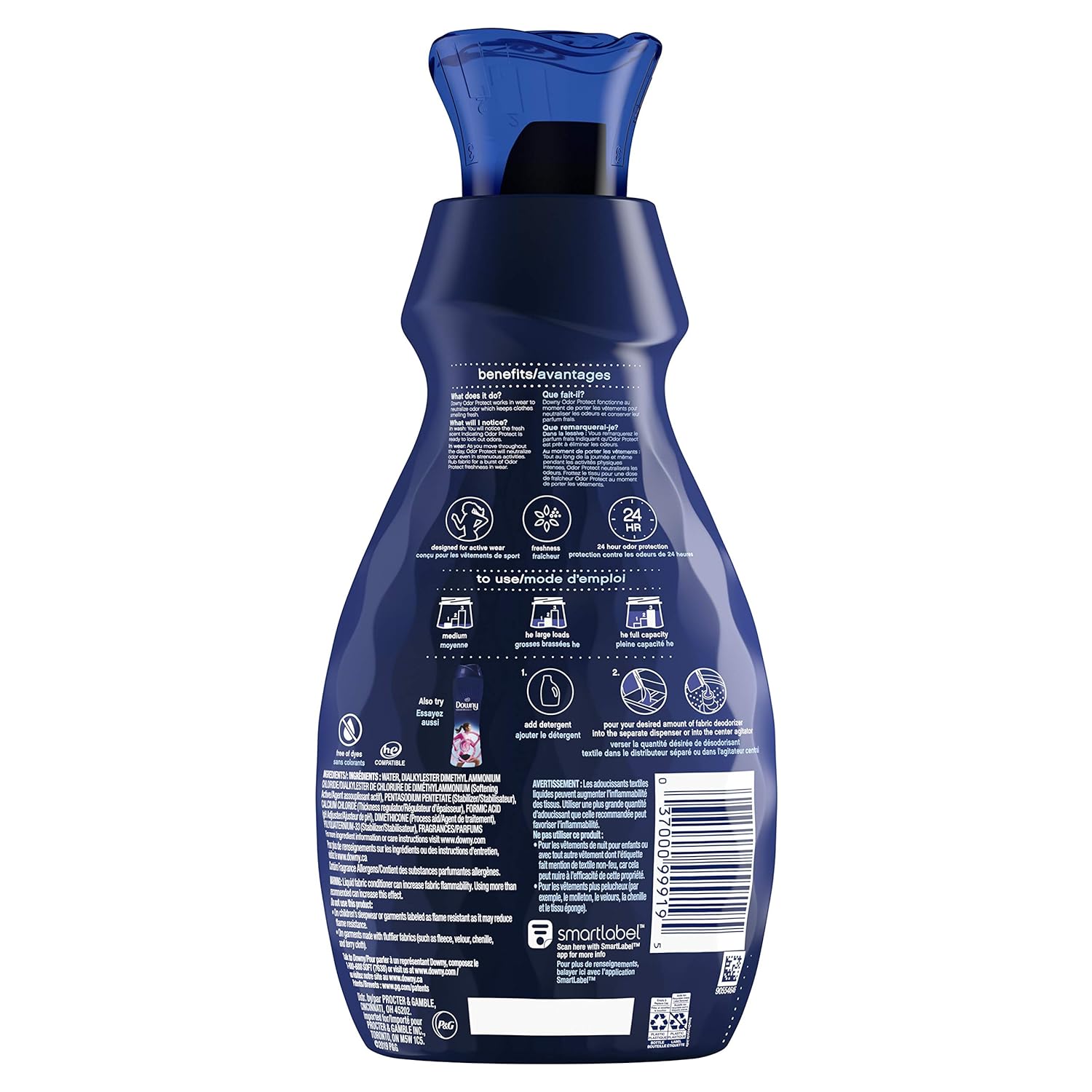 Downy Odor Protect Fabric Deodorizer and Fabric Conditioner, April Fresh, 32 fl oz : Health & Household