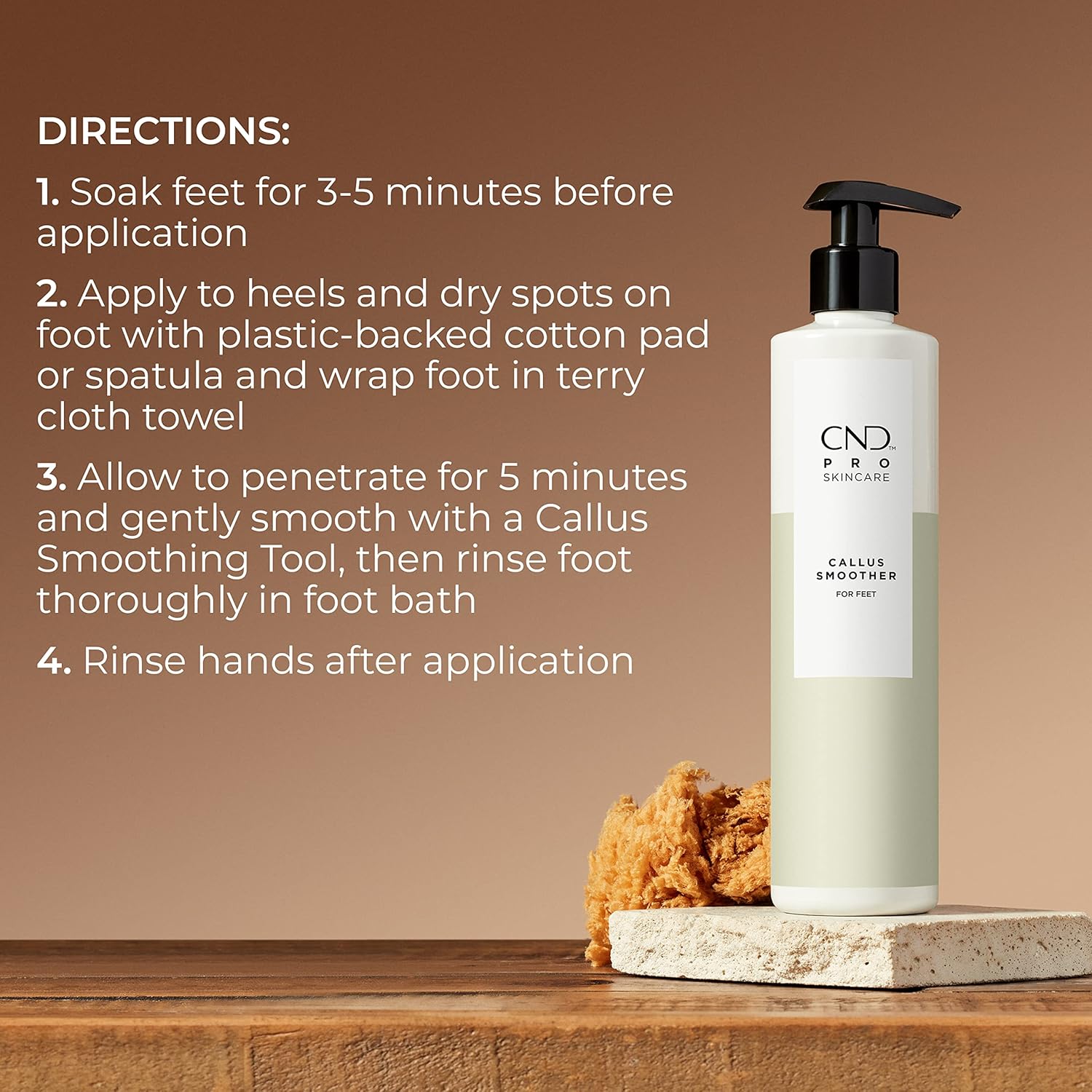 Cnd Pro Skincare Callus Smoother For Feet, Softens Skin On Heels, For Dry Skin, Unscented, 10.1 Fl Oz : Beauty & Personal Care
