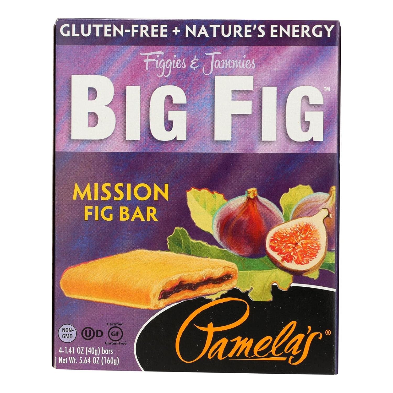 Pamela's Products Gluten Free Organic Giant Sized Big Fig Cookies, Mission Fig, 4 Count (Pack of 8)