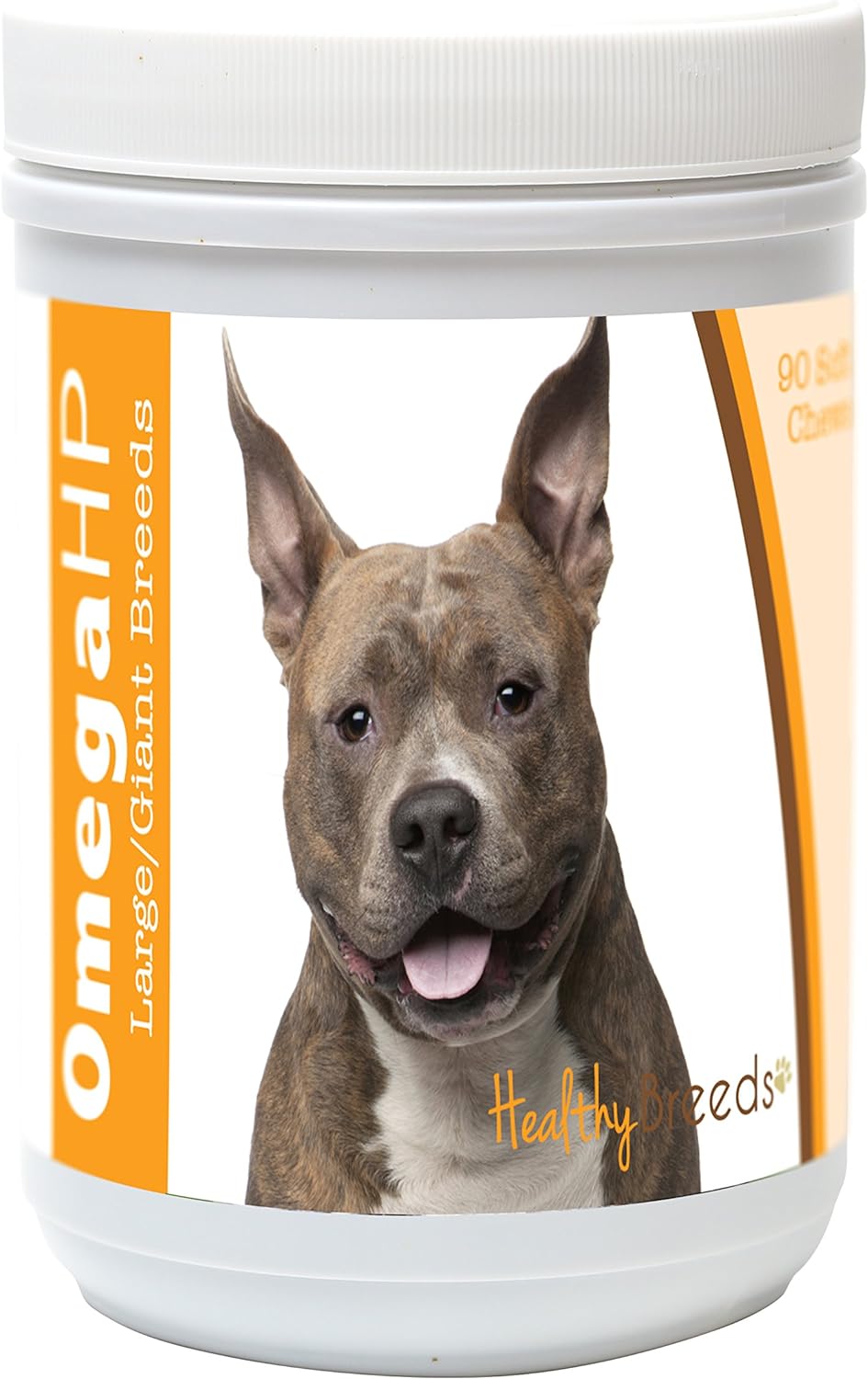 Healthy Breeds American Staffordshire Terrier Omega HP Fatty Acid Skin and Coat Support Soft Chews 90 Count : Pet Supplies