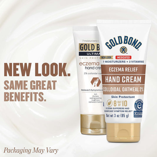 Gold Bond Hand Cream For Eczema Relief 3 Oz., Skin Protectant Cream With 2% Colloidal Oatmeal