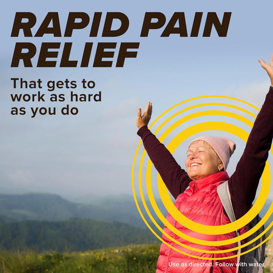 Bayer New Rapid Relief Powder Packs With Aspirin & Caffeine, Dissolvable Fast Acting Pain Relief, Works At Site Of Pain To Relieve Headache, Muscle And Body Pain, Raspberry Flavor, 30 Count