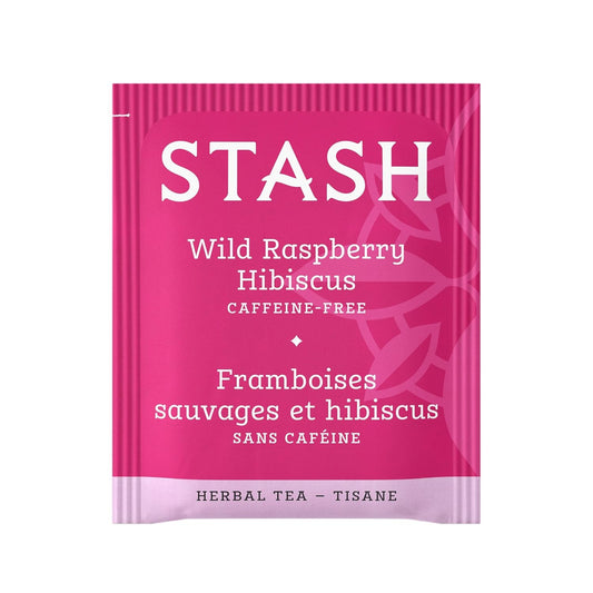 Stash Tea Wild Raspberry Hibiscus Herbal Tea - Naturally Caffeine Free, Non-Gmo Project Verified Premium Tea With No Artificial Ingredients, 20 Count (Pack Of 6) - 120 Bags Total