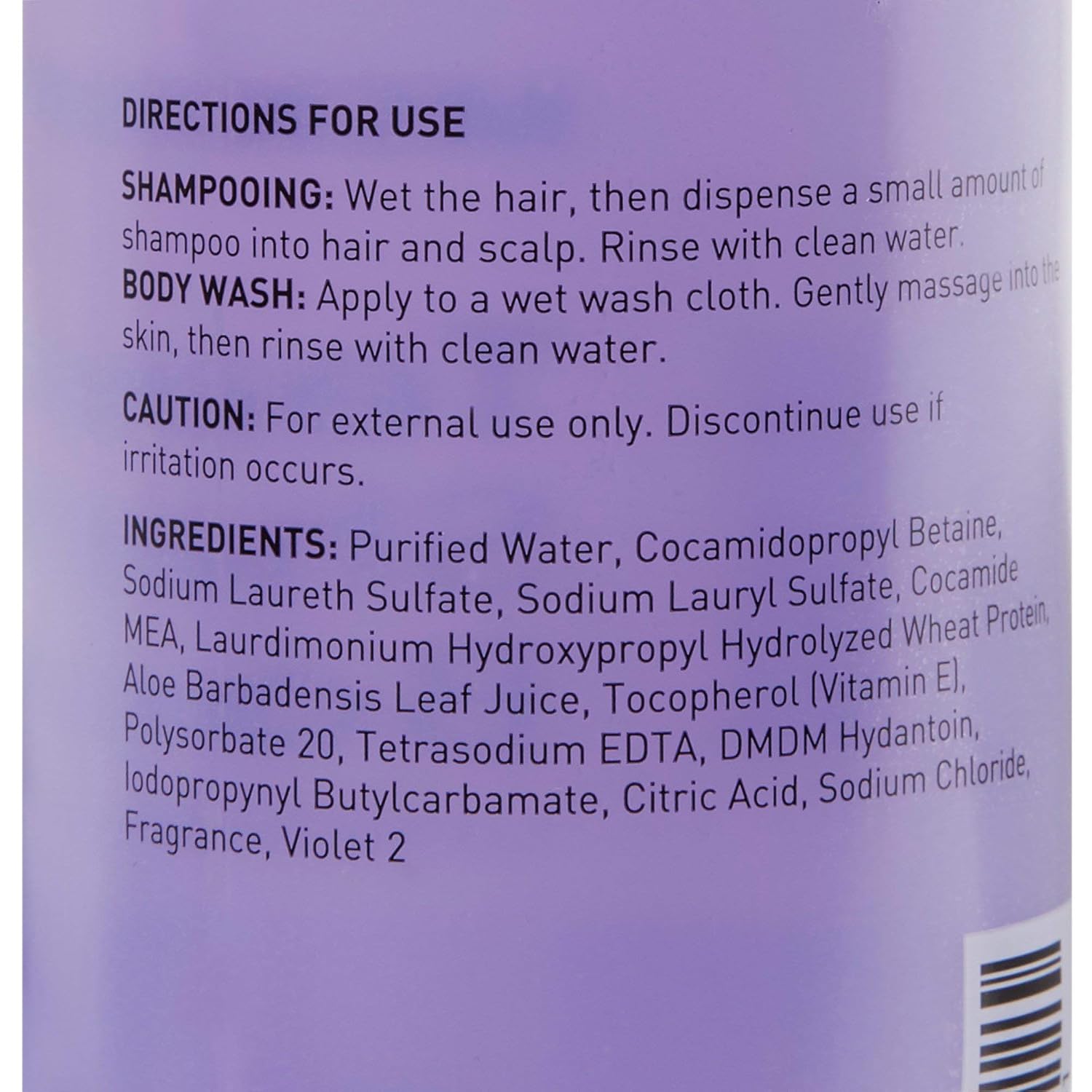 McKesson Tearless Shampoo and Body Wash with Aloe and Vitamin E, Lavender Scent, 12 oz, 1 Count : Beauty & Personal Care