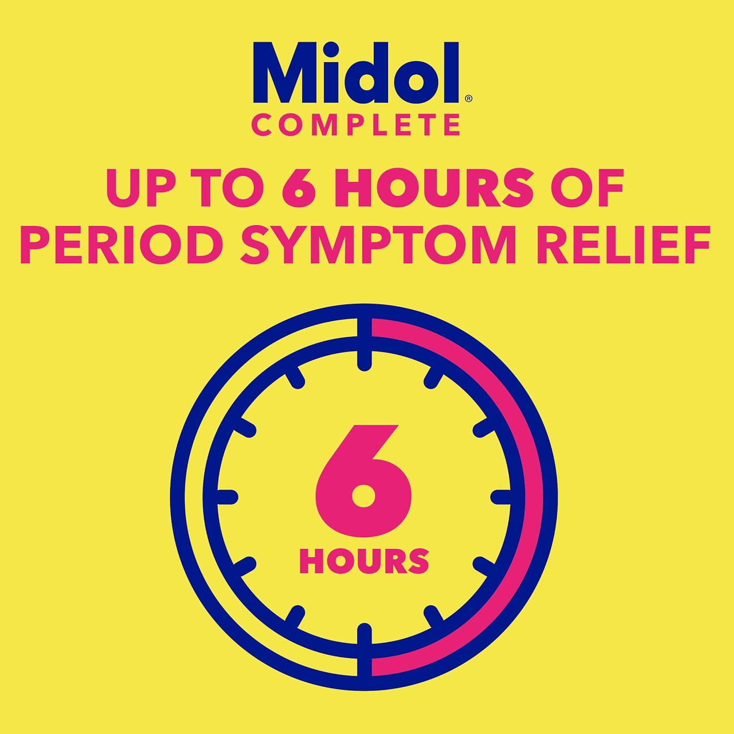 Midol Complete, Menstrual Period Symptoms Relief Including Premenstrual Cramps, Pain, Headache, and Bloating, Caplets, 24 Count : Health & Household