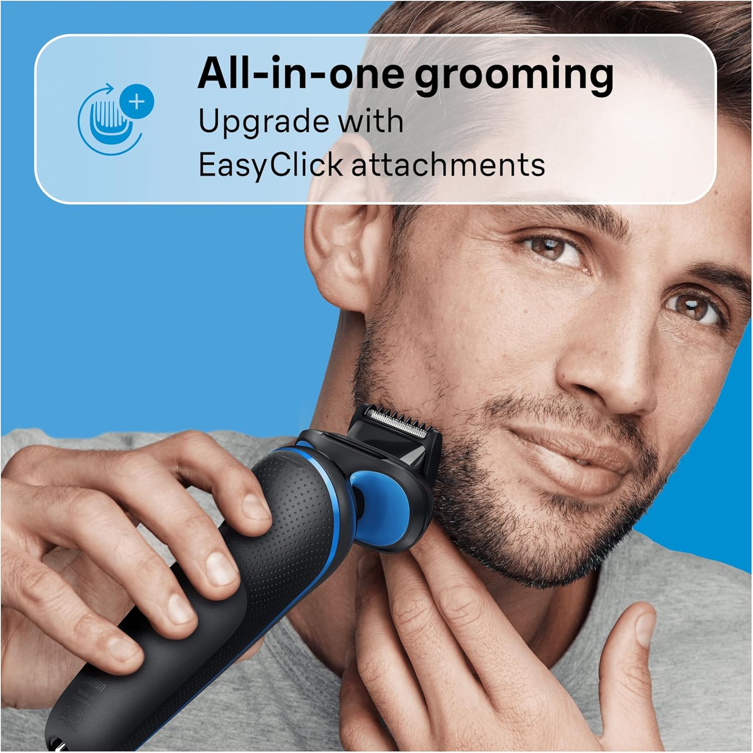 Braun Series 5 Electric Shaver, with Precision Trimmer Attachment for Moustache & Sideburns Trimming, 100% Waterproof, 2 Pin Bathroom Plug, 50-B1200s, Blue Razor : Amazon.co.uk: Health & Personal Care