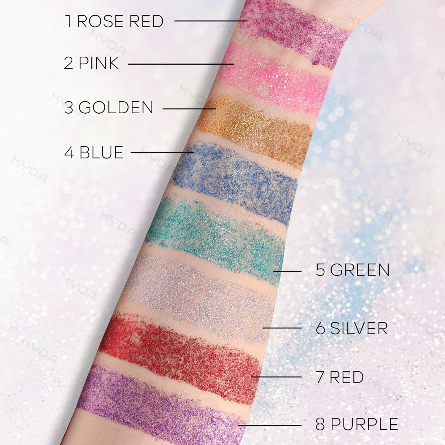 Kyda Body Glitter Stick, Chunky Glitter Gel For Face Body Hair, Sparkling Holographic Mermaid Sequins Paint, Waterproof Multiuse Makeup Glitter Gel, Golden : Beauty & Personal Care