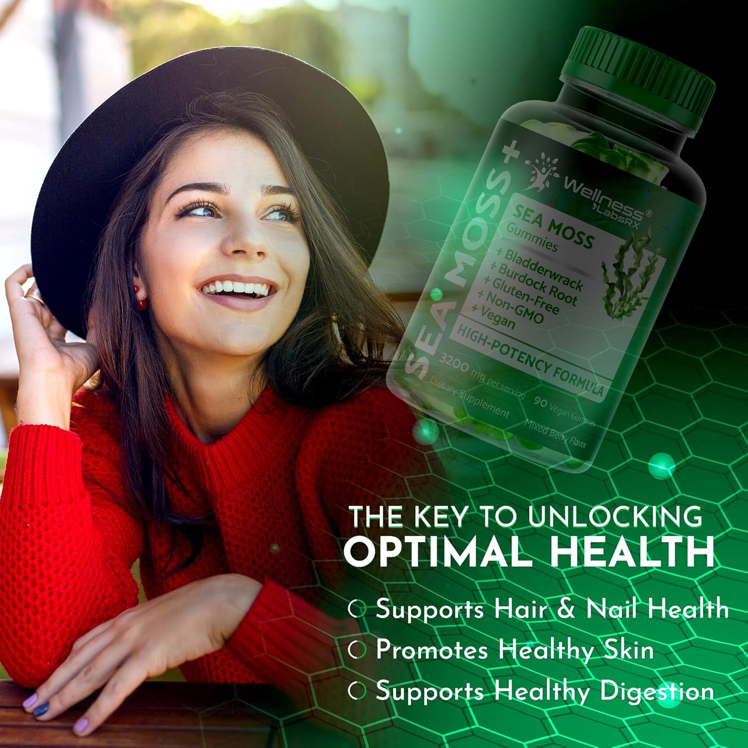 Buy Wellness Labsrx Sea Moss Gummies, 3200Mg Irish Sea Moss Mixed Berry Flavor With Maximum Potency Bladderwrack And Burdock Root - Supports Skin, Energy And Immunity - 90 Count On  Free Shipping On Qualified Orders