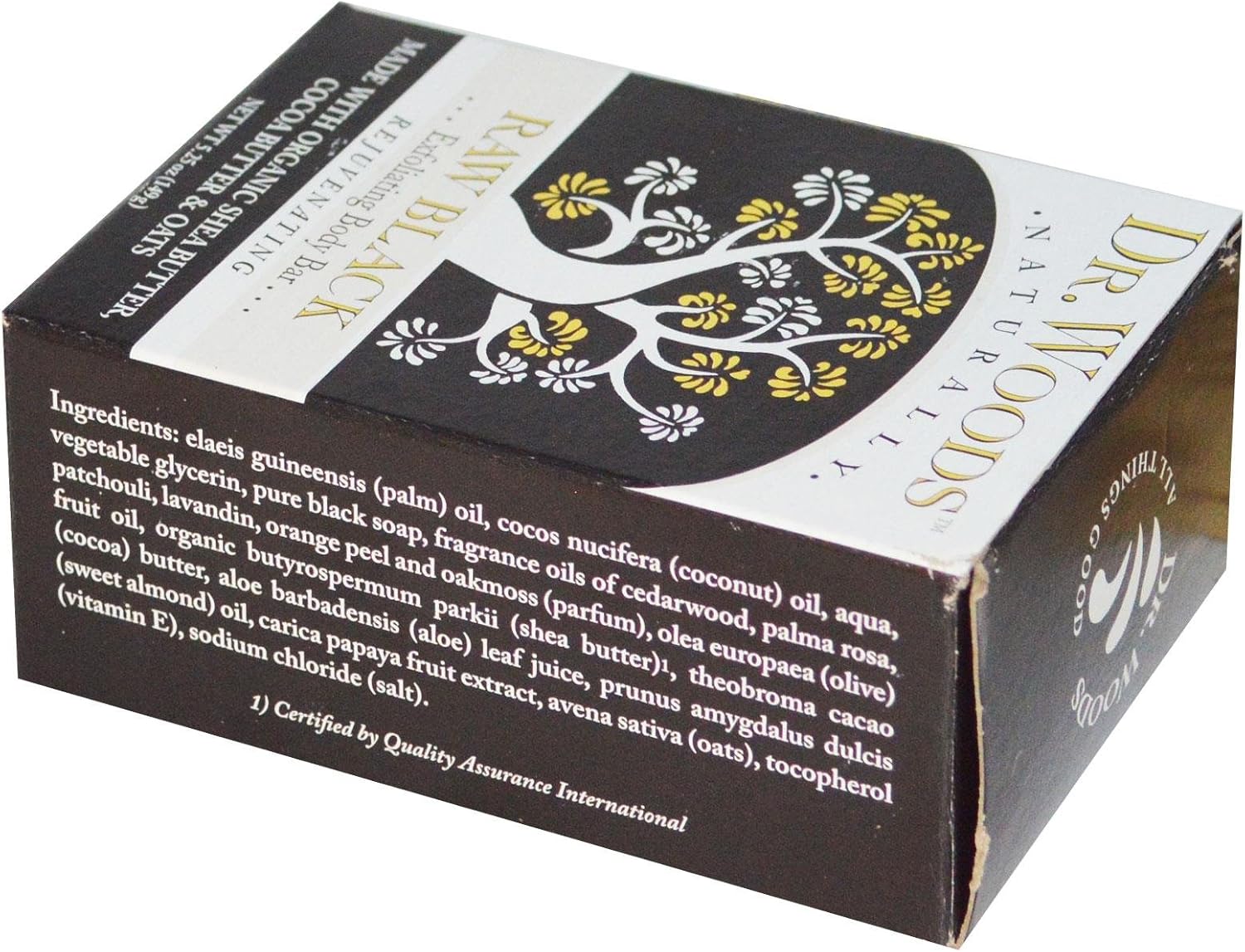 Shea Butter Soap, Raw Black, 5.25 Oz (149 G) - Dr. Woods