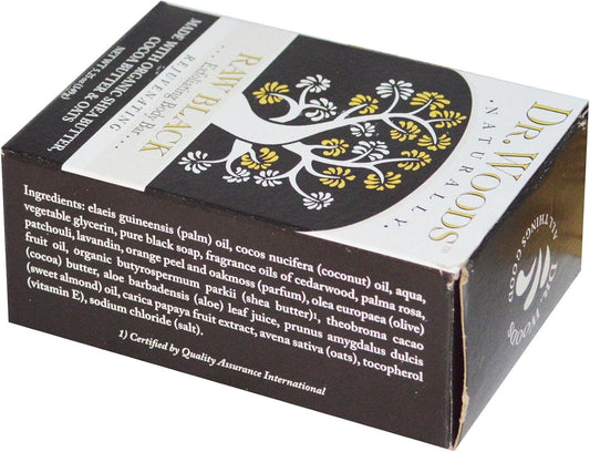 Shea Butter Soap, Raw Black, 5.25 Oz (149 G) - Dr. Woods