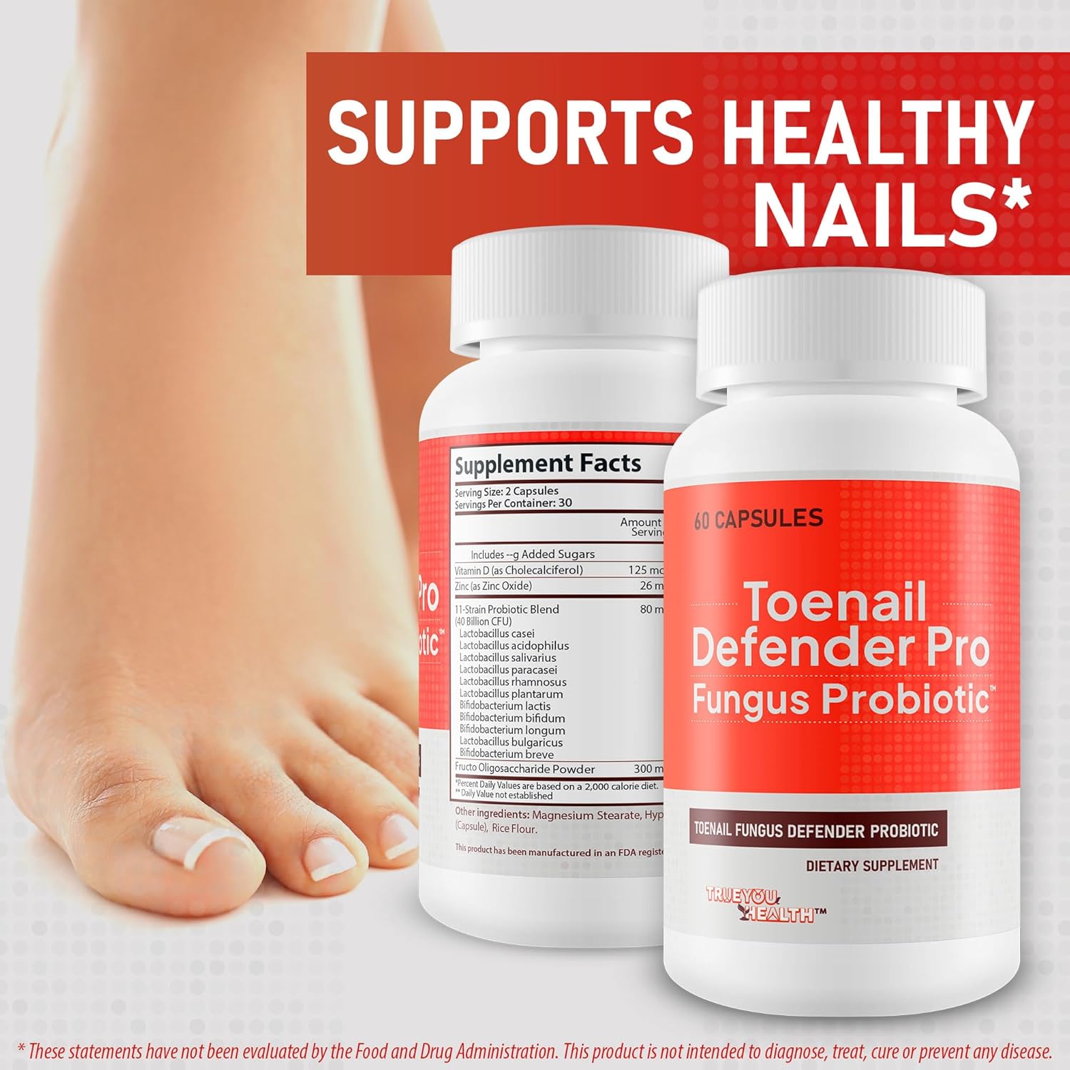 Toenail Defender Pro Fungus Probiotic - Our Best Fungus Defend Probiotics - Toe Nail Fungus Probiotics - Nail Fungus Treatment For Fingernails - Toenail Fungus Defender Probiotic Fungus Defend Pills : Health & Household