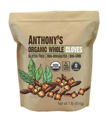 Anthony'S Organic Whole Cloves, 1 Lb, Gluten Free, Non Gmo, Non Irradiated, Keto Friendly