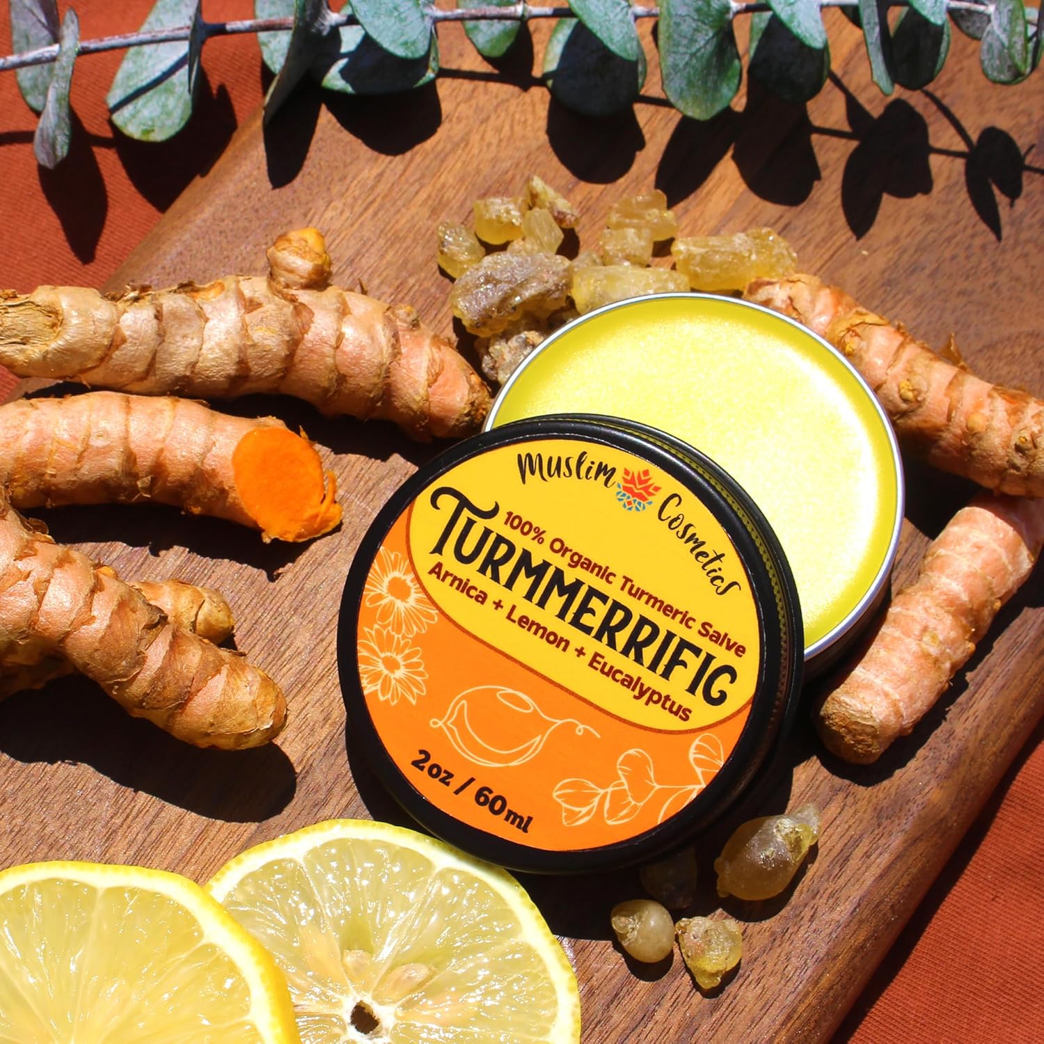 Organic Turmeric Salve | Arnica & White Turmeric Balm | Ginger + Lemon + Eucalyptus Rub | Moisturizer| Made In Canada - Muslim Cosmetics - Turmmerrific 2Oz : Beauty & Personal Care