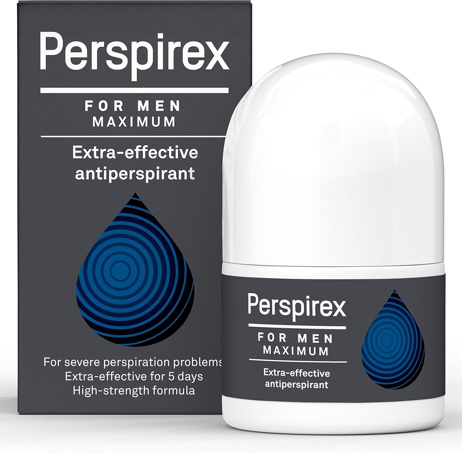 Perspirex Antiperspirant Men'S Maximum Strength Clinically Proven To Reduce Heavy Sweating For Men, Deodorant Roll On, Up To 5 Days Long Lasting Freshness & Sweat Protection 20Ml