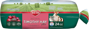 Kaytee All Natural Timothy Hay Plus Cranberries For Guinea Pigs, Rabbits & Other Small Animals, 24 Ounce