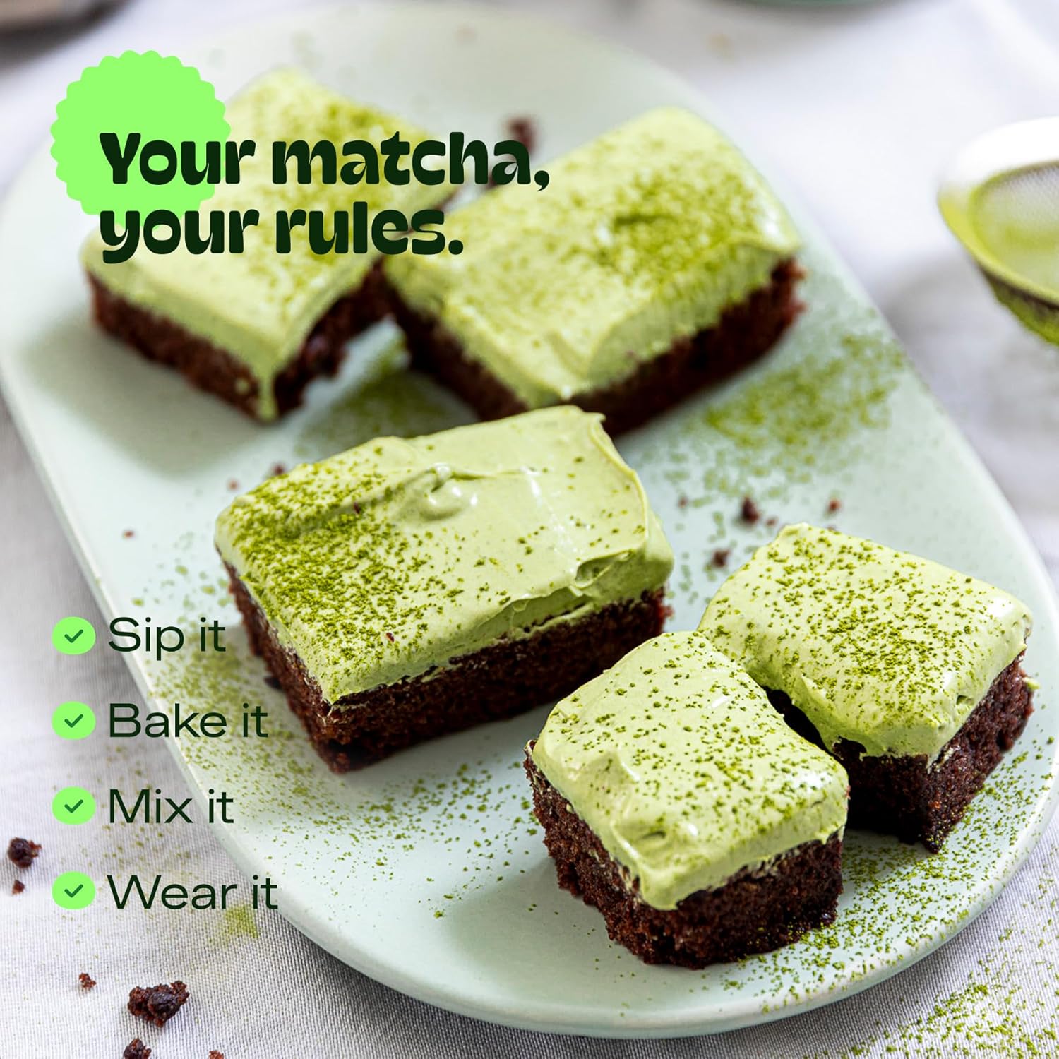 Matcha Dna Green Tea Powder Culinary Grade Powdered High In Antioxidants Usda Organic, 8 Ounce