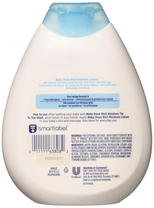 Baby Dove Lotion Rich Moisture - 13 oz, Pack of 5 : Baby