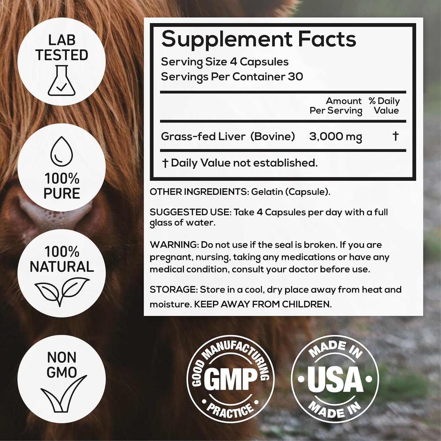 Buy Wild Foods Beef Liver Capsules - Grass-Fed & Pasture-Raised | 3000Mg Ancestral Supplement For Natural Energy & Immune Support | Organ Supplement For Men & Women | Keto, Paleo, Carnivore (120 Softgels) On  Free Shipping On Qualified Orders