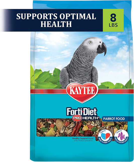 Kaytee Forti-Diet Pro Health Pet Parrot Bird Food, 8 Pound