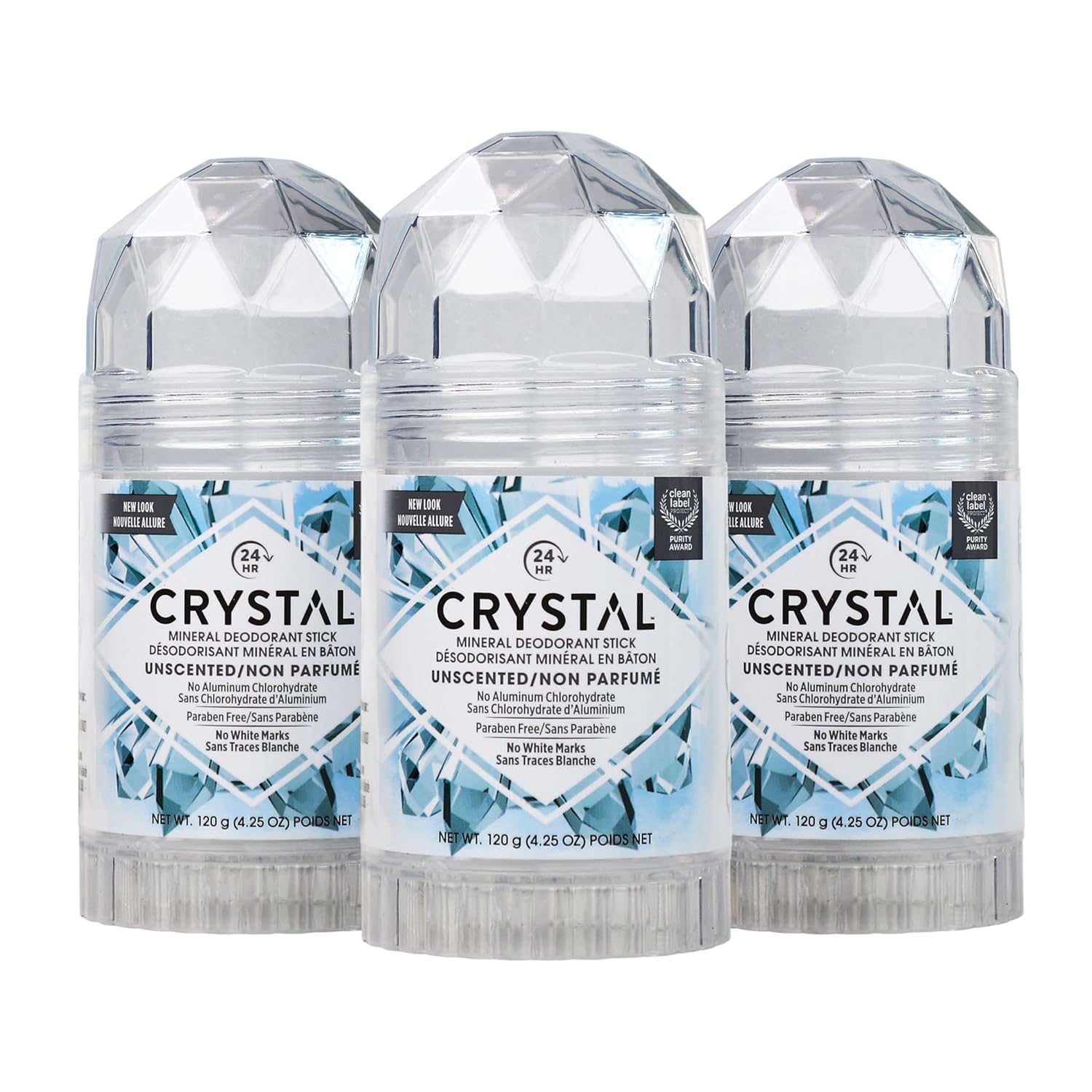 Crystal Deodorant Stick (30003), Unscented, 4.25 Ounce