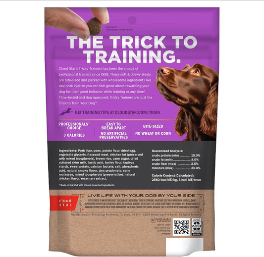 Cloud Star Tricky Trainers Soft & Chewy Dog Training Treats 14 Oz Pouch, Liver Flavor, Low Calorie Behavior Aid With 360 Treats