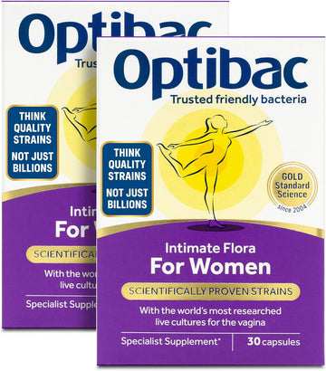 Optibac Probiotics For Women – Vaginal Probiotics – Specialist Supplement With A Scientifically Proven Formula For Vagina Flora – 60 Capsules
