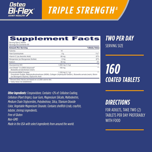 Osteo Bi-Flex Triple Strength Twin, 80 Count, 2pack