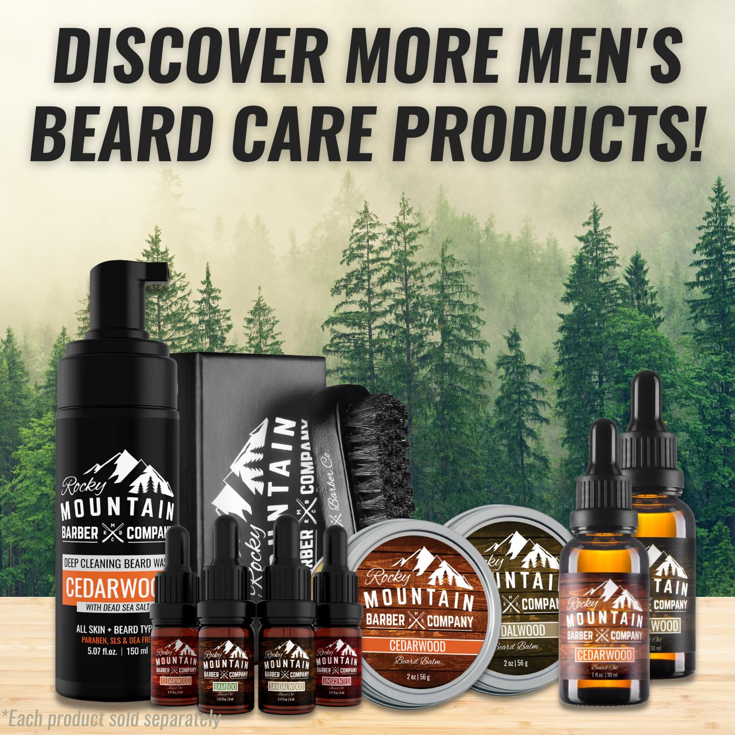 Rocky Mountain Barber Company Cedarwood Beard Wash : Beauty & Personal Care