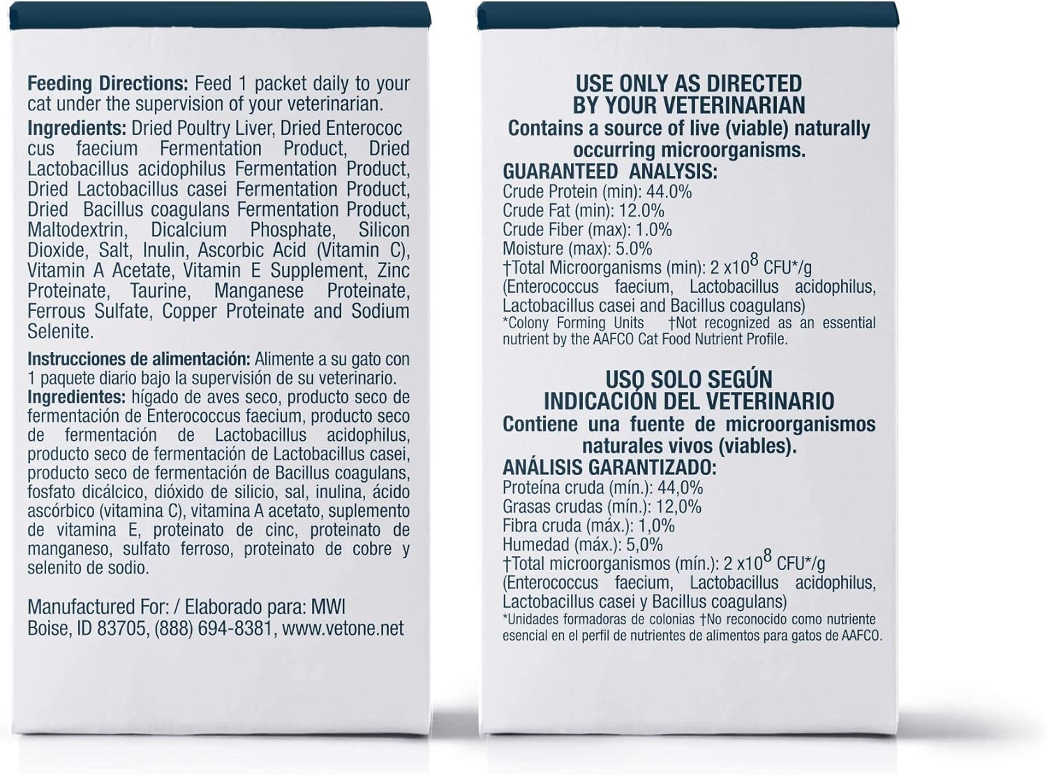 VetOne Advita Powder Probiotic Nutritional Supplement for Cats - 30 (1 gram) packets : Pet Probiotic Nutritional Supplements : Pet Supplies