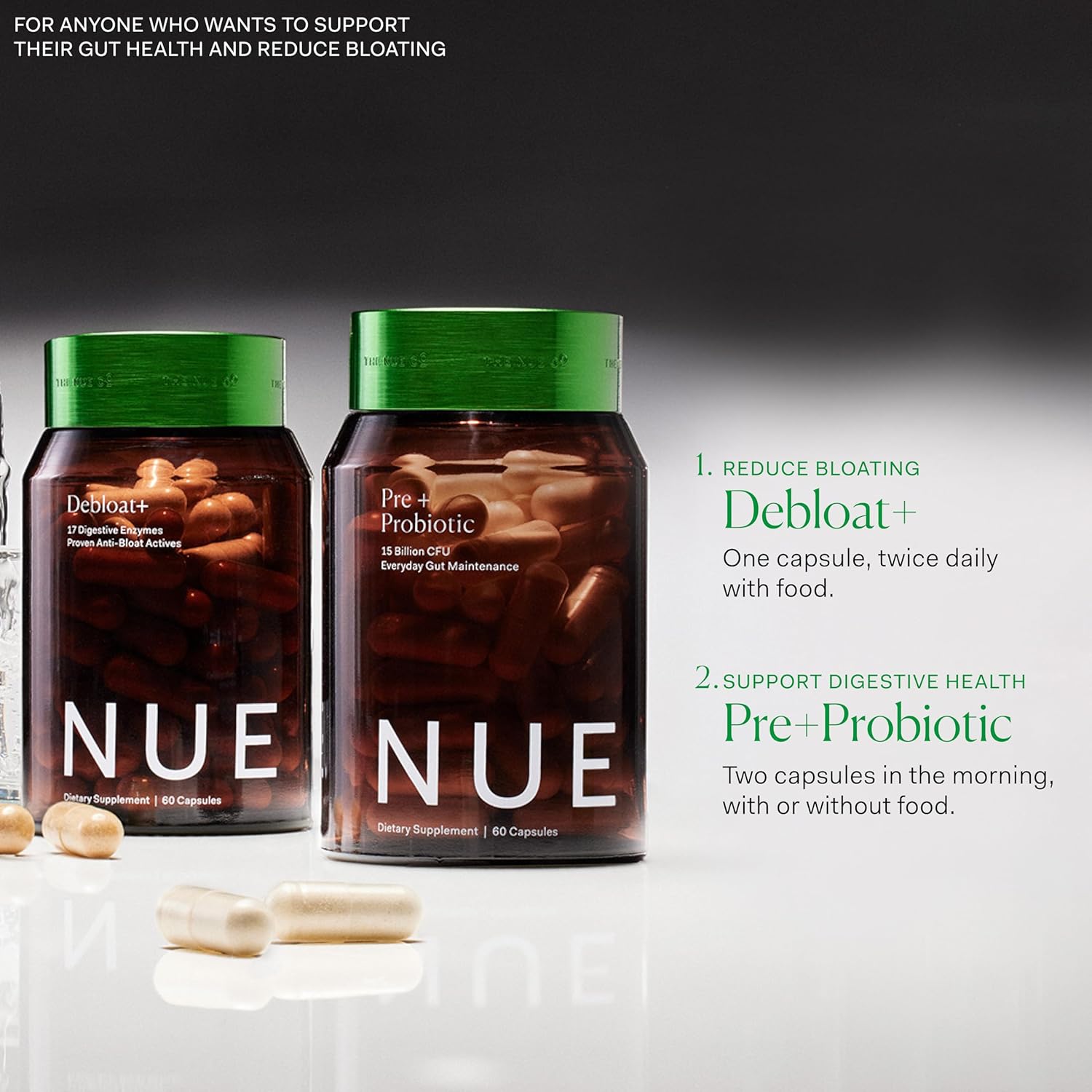 Buy The Nue Co. Prebiotic + Probiotic Supplement, Supports Gut Health, Synbiotic And Spore Based, Ibs Relief, Immunity, And Skin, Vegan, Gluten Free, 60 Capsules On  Free Shipping On Qualified Orders