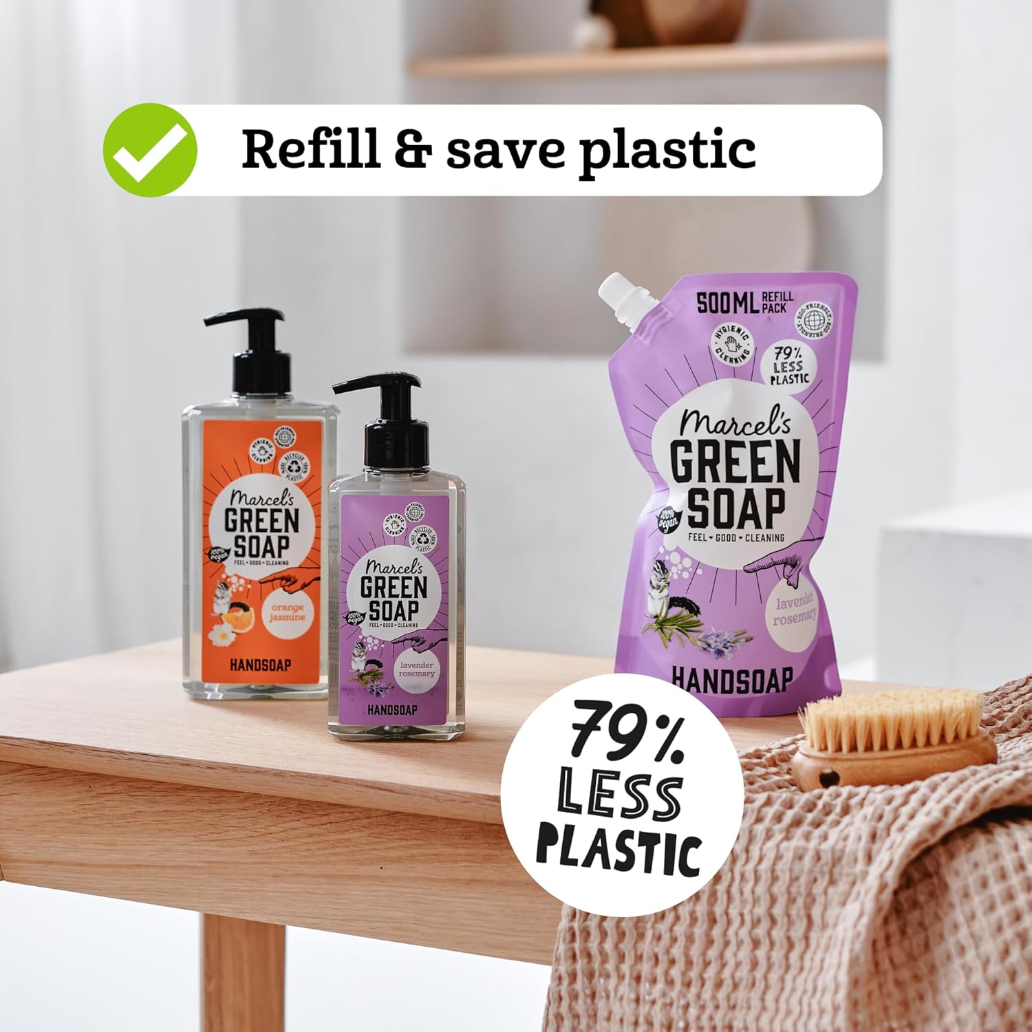 Marcel's Green Soap - Hand Soap Lavender & Rosemary - Handwash Dispenser - 100% Eco friendly - 100% Vegan - 97% Biodegradable - 250 ML : Amazon.co.uk: Health & Personal Care