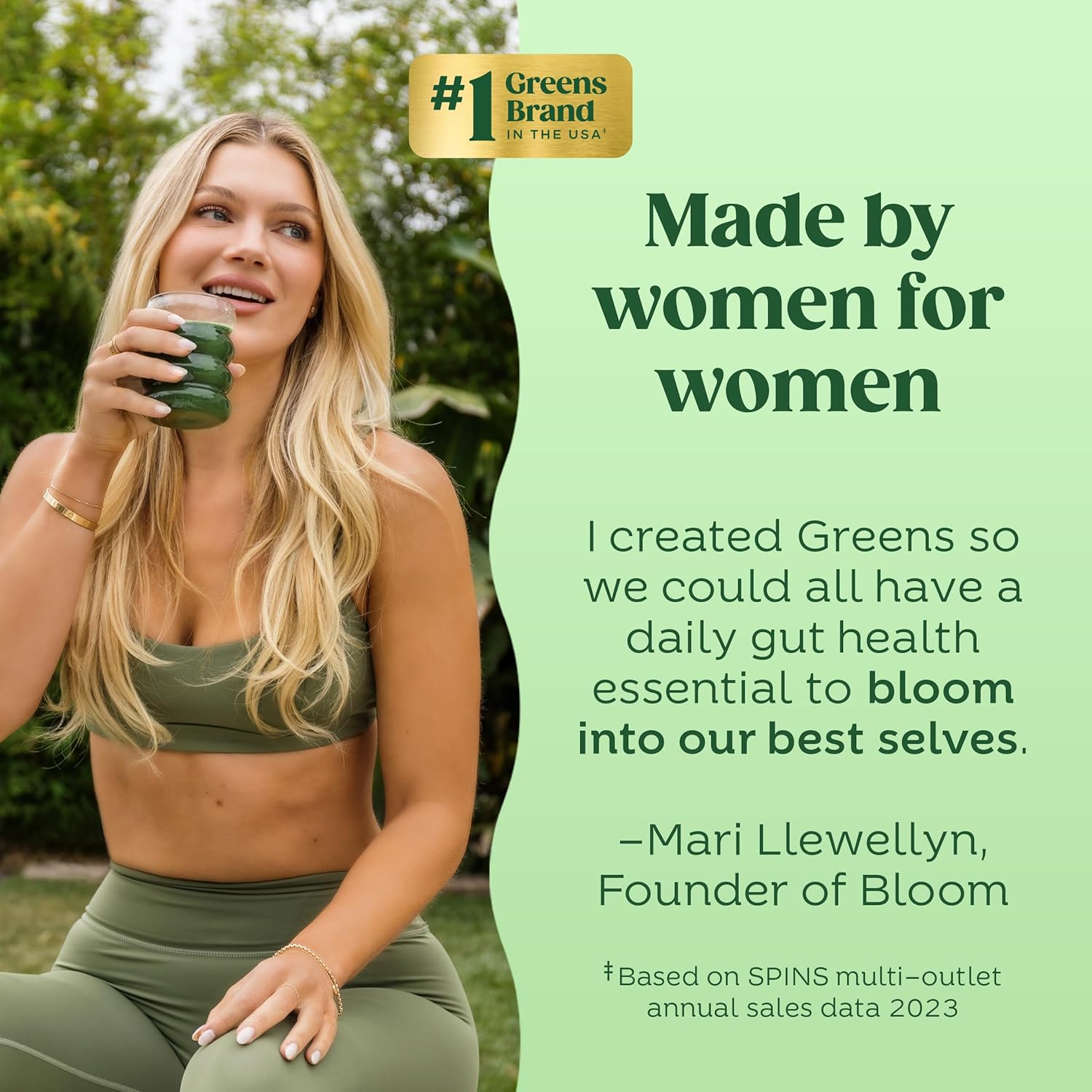 Bloom Nutrition Superfood Greens Powder, Digestive Enzymes With Probiotics And Prebiotics, Gut Health, Bloating Relief For Women, Chlorella, Green Juice Mix With Beet Root, 25 Svg, Spiced Cranberry : Health & Household