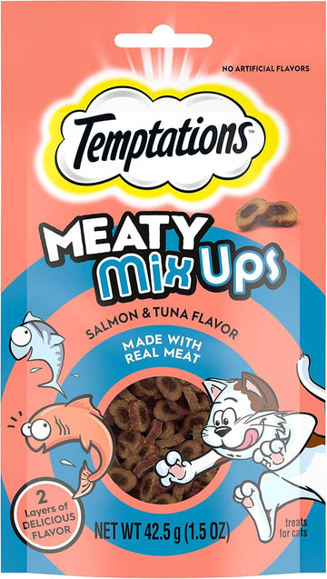 Temptations Meaty Mixups With Salmon & Tuna Savory Cat Treats, 1.5 Oz. Pouches (Pack Of 7)