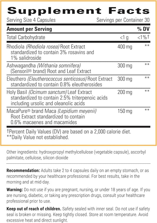 Integrative Therapeutics Hpa Adapt - Supports Healthy Stress Response* - With Ashwagandha, Maca, Holy Basil & Rhodiola - Gluten Free - Soy Free - 120 Vegan Capsules - 2 Pack