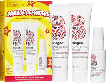 Briogeo Damage Defenders - Super Moisture Shampoo For Damaged Hair + Deep Conditioning Hair Mask + Don’T Despair, Repair!™ Moisture + Damage Defense Leave-In Hair Treatment