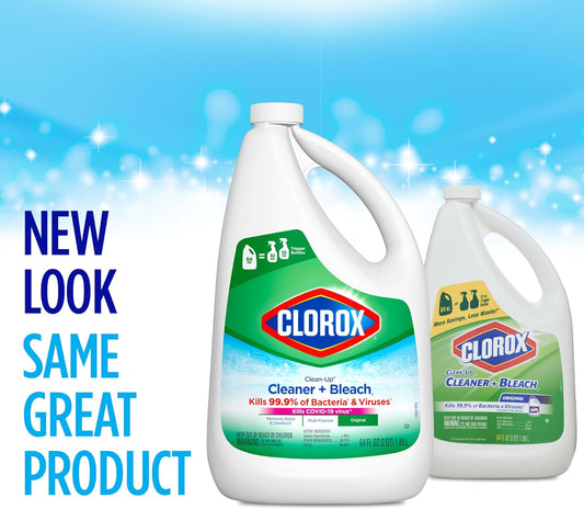 Clorox Clean-Up All Purpose Cleaner With Bleach Original, Household Essentials, 64 Ounce Refill Bottle (Package May Vary)