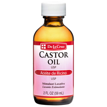 De La Cruz Castor Oil - 100% Pure Castor Oil for Hair, Skin, Eyelashes, and Eyebrows - USP Grade, 2 FL Oz