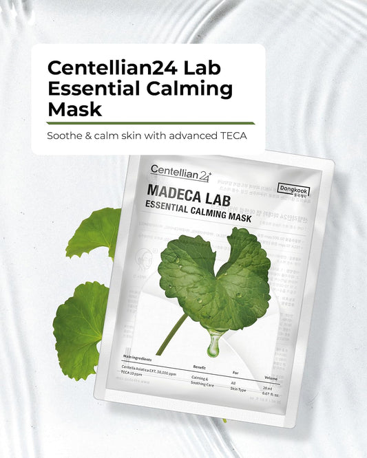 Centellian 24 Valentines Day Gifts Madeca Mask (Extra Calming, 6Pcs) Ultra Calming Face Sheet Mask For Sensitive & Acne-Prone Skin. Teca, Centella Asiatica, Niacinamide. Korean Skin Care