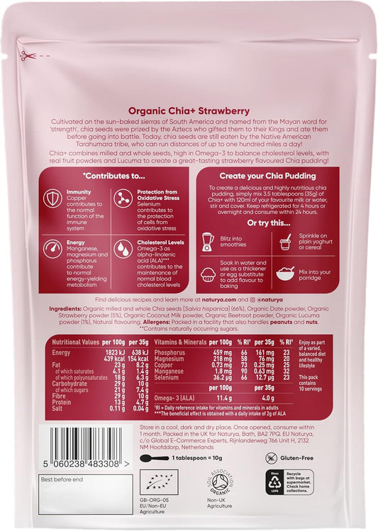 Naturya Chia+ Milled Chia Seed Blend (Strawberry) 350G
