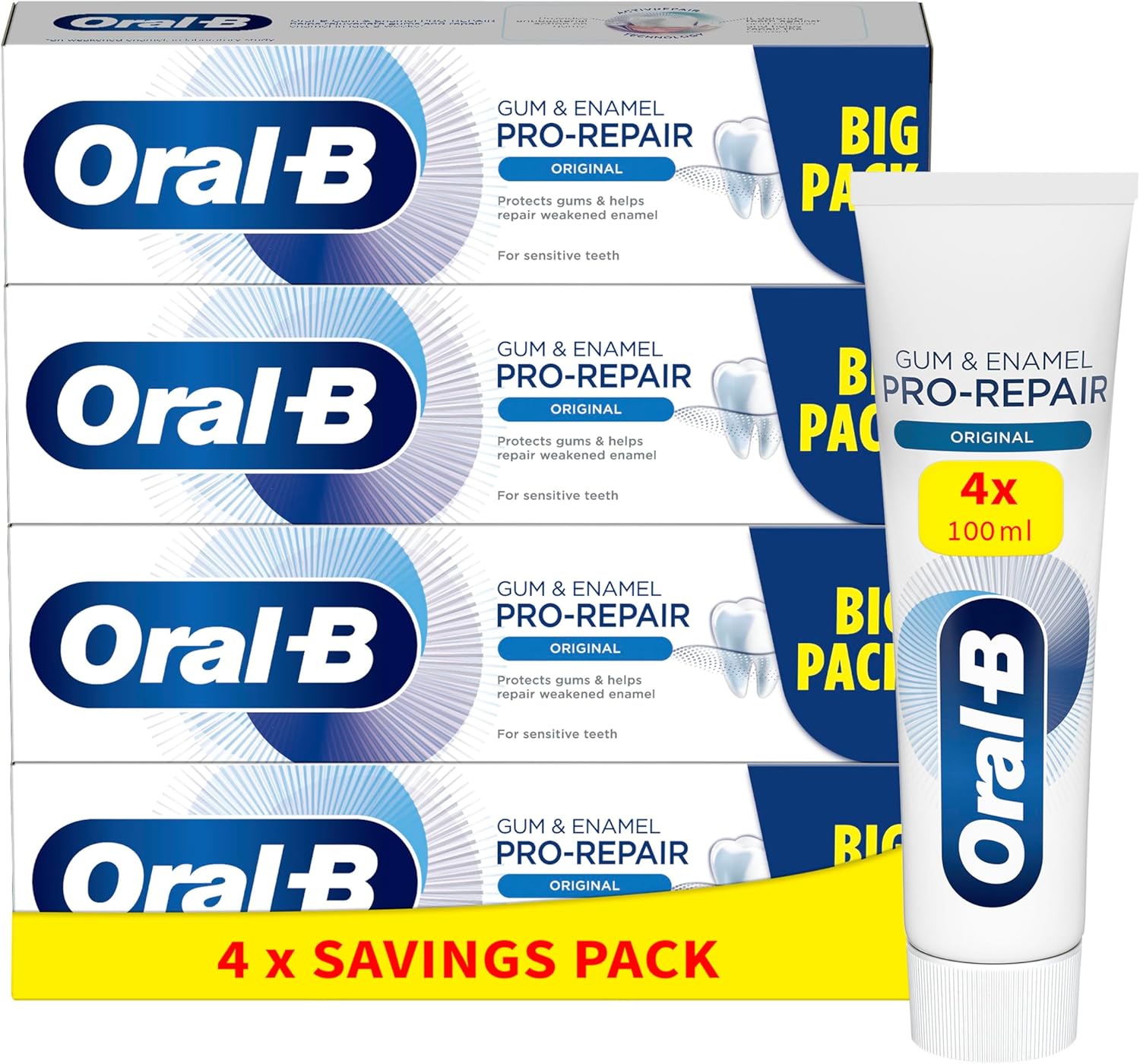 Oral-B Advanced Sensitivity Protection Toothpaste 4 X 125Ml Multipack