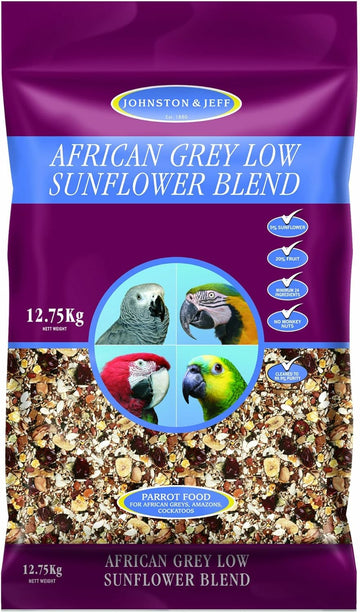 Johnston & Jeff Low Sunflower Diet for African Greys Parrot Food, 12.75 kg?08JJP5