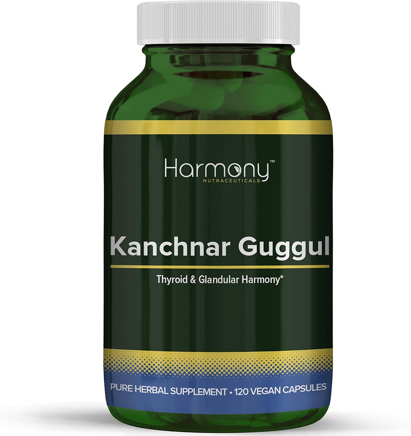 Kanchnar Guggul – Thyroid & Glandular Harmony – 120 Vegan Capsules – Harmony Nutraceuticals Guggul Resin