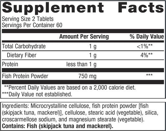 Metagenics Vasotensin - Supports Healthy Blood Pressure Levels Already In The Normal Range* - Bonito Peptide Supplement - Fish Protein - Non-Gmo - Gluten-Free - 120 Tablets