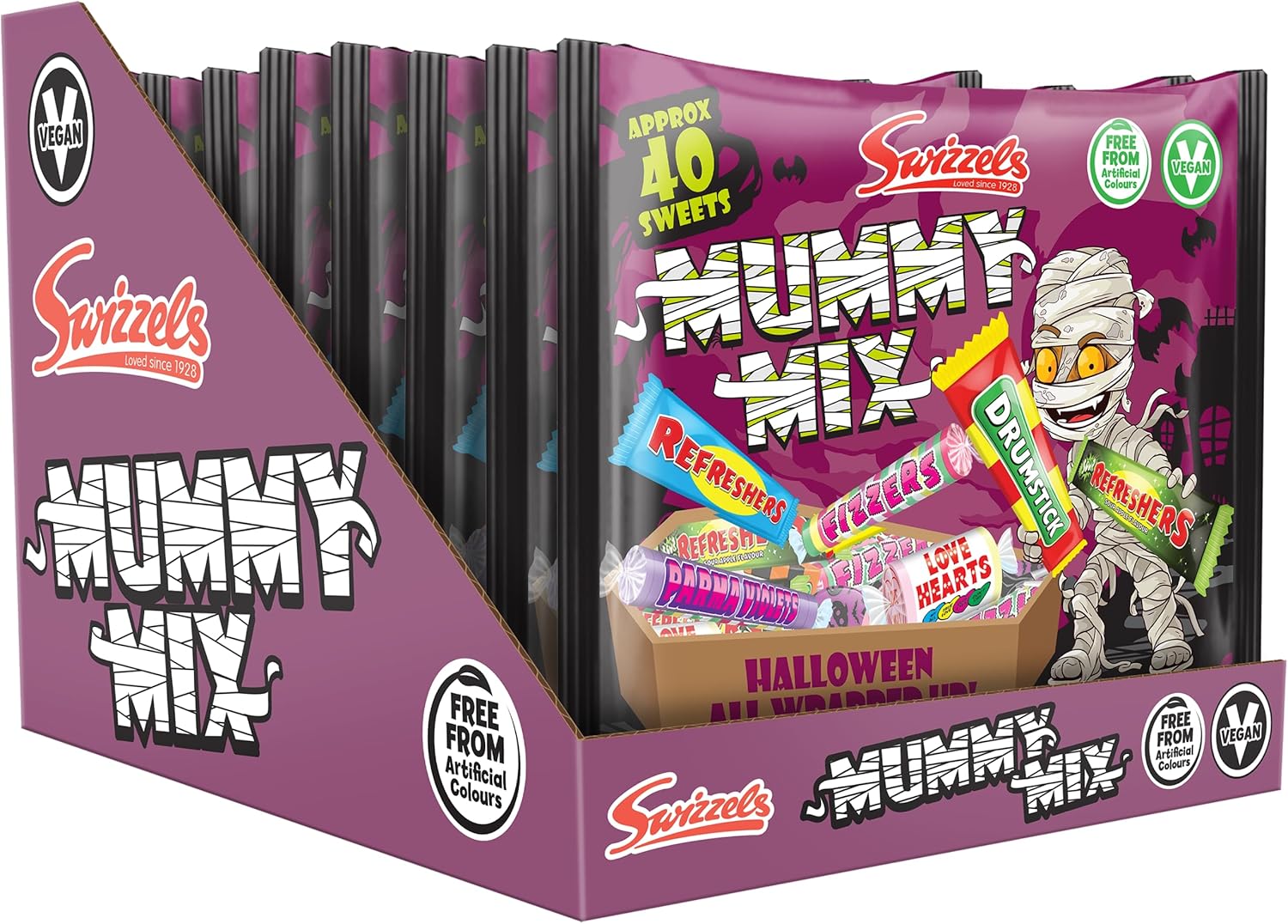 Swizzels Mummy Mix Bag Bulk Box 340G Pack Of 10 Perfect For Halloween Sweets Party Sweets Trick Or Treat Bags In Bulk And Party Bag