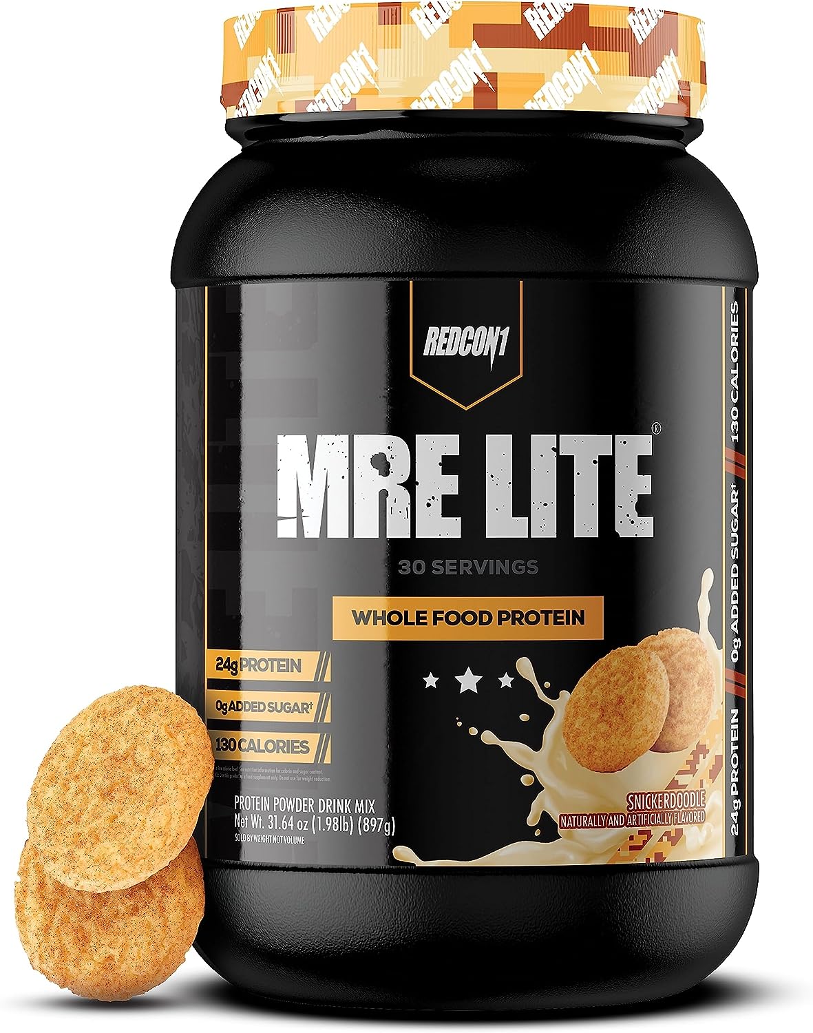 REDCON1 MRE Lite Whole Food Protein Powder, Snickerdoodle - Low Carb &