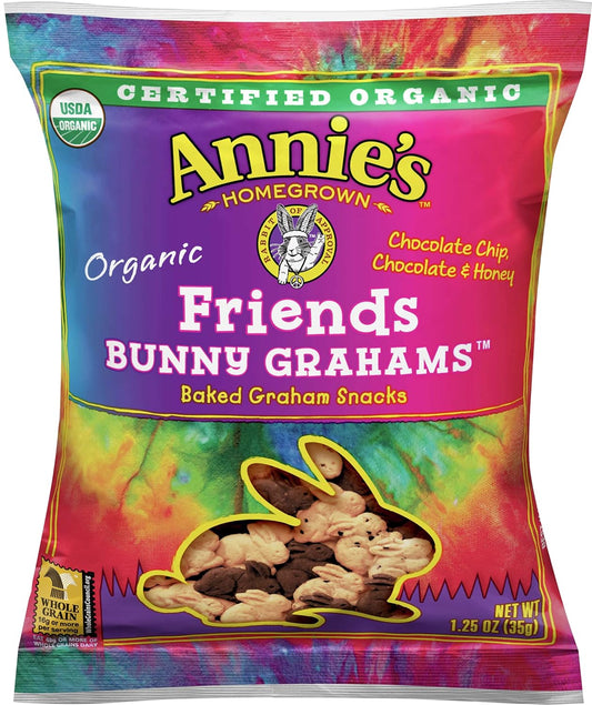Annie's Organic Friends Bunny Grahams, 1.25 oz (Pack of 10) with By The Cup Stickers