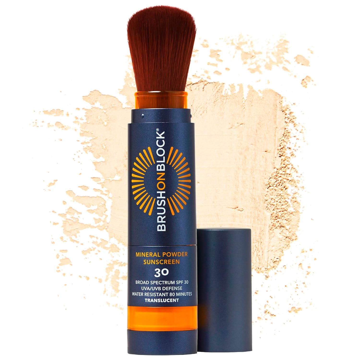 Brush On Block Spf 30 Mineral Powder Sunscreen New Formula, With Niacinamide, Hyaluronic Acid, & Vitamin C, Broad Spectrum, Water Resistant, Translucent, For All Skin Types, Reef Friendly, Mfg In Usa